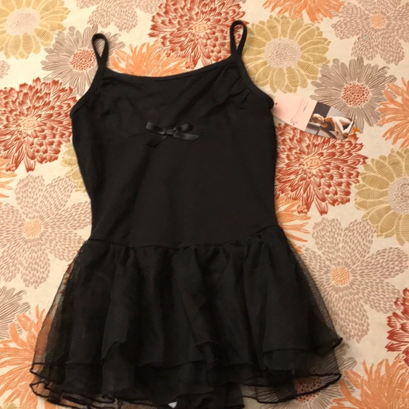 Danskin Other - 🍁Danskin black dance leotard with tulle skirt NWT